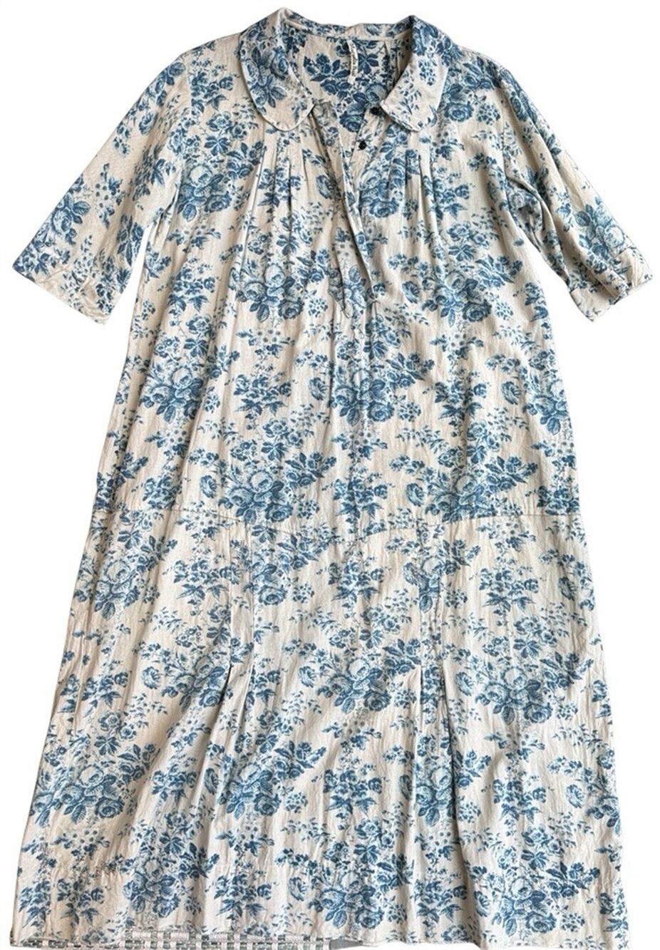 Magnolia Pearl Cotton Collared Pleated Floral Dress NWOT Farm Collection RARE!!!
